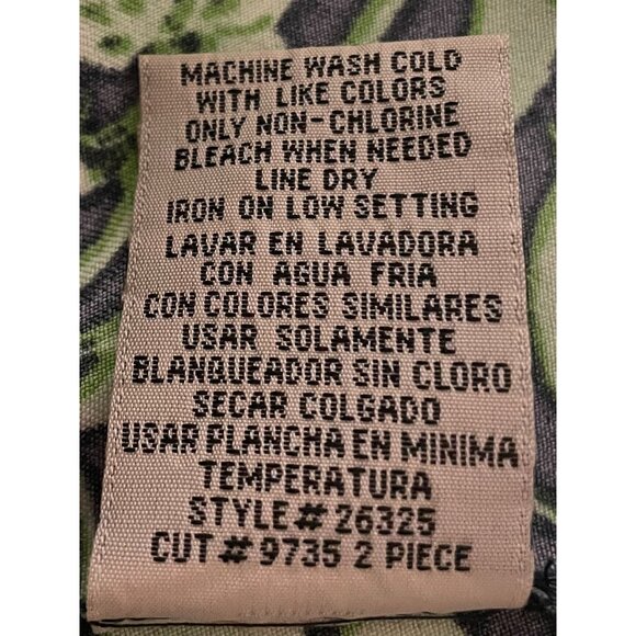 Maya Brooke Womens Size 8 Floral Print Dress Navy & Green Polyester/Spandex - Picture 9 of 12